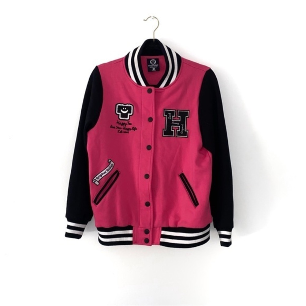 Harajuku Barbie Letterman Patch Graphic Jacket size xl